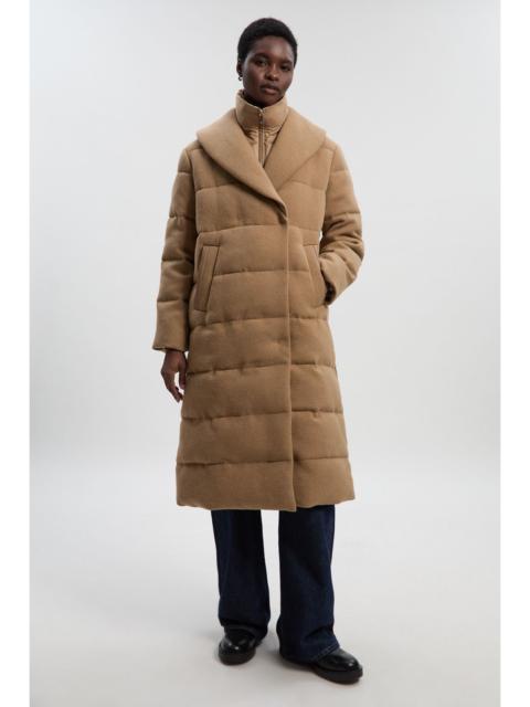 KAREN MILLEN Wool Hybrid Padded Puffer Midi Coat