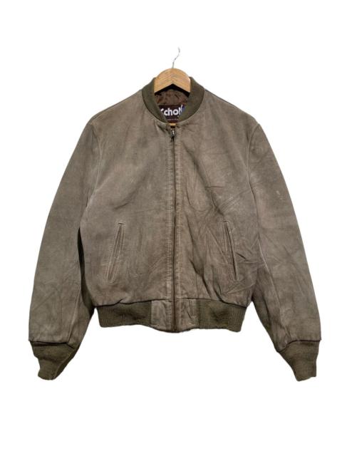 Other Designers Genuine Leather - 🔥VTG 90S SCHOTT SUEDE LEATHER JACKETS