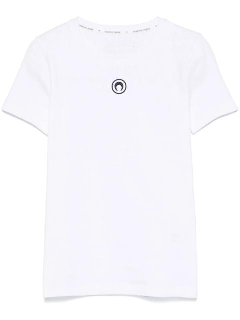 Marine Serre Marine Serre Crescent Moon-embroidery T-shirt