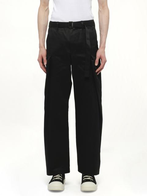 sacai Cotton Chino Pants in Black