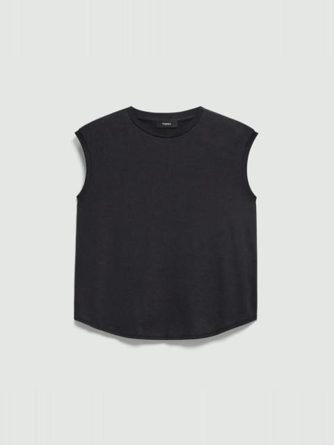 Theory Shirttail Tank Top in Cotton
