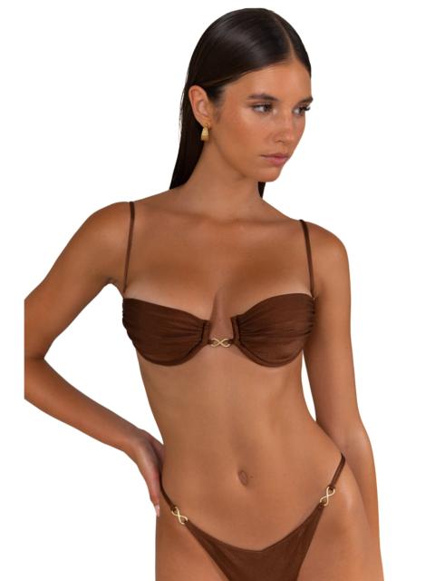 SOMMER SWIM CAMELIA Chocolate Fondant - Balconette Bikini Top