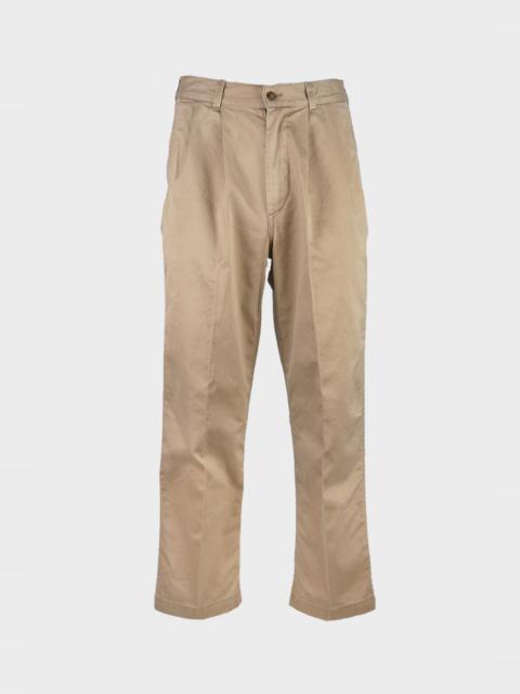 orSlow Two Tuck Wide Trousers - Khaki
