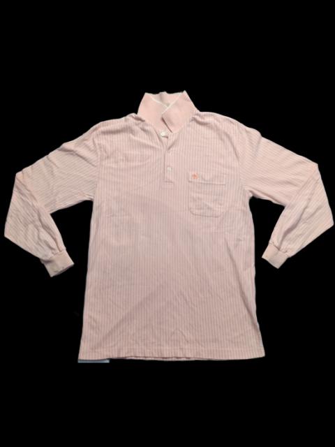 Other Designers Vintage - Pierre Balmain Long Sleeve Striped Polo Tee