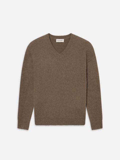 FRAME Brushed Cashmere V-neck Sweater