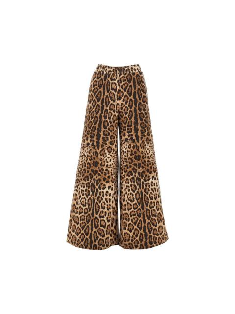 Dolce & Gabbana Dolce&Gabbana Women Wide-Leg Pants With Leopard-Print