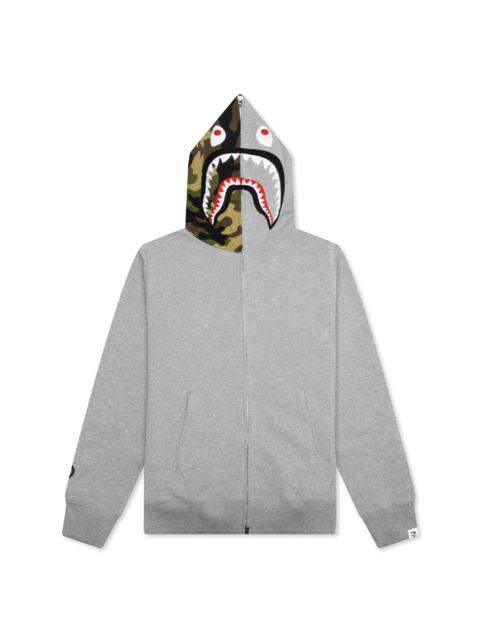 A BATHING APE® 1ST SHARK FULL ZIP HOODIE - GRAY