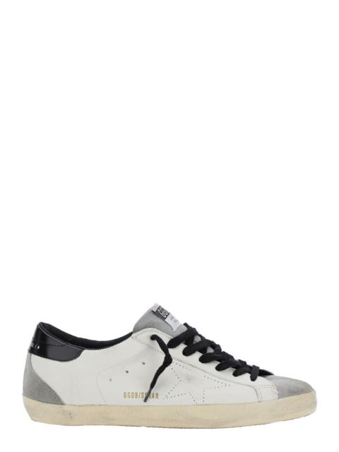 Golden Goose Golden Goose Men 'Superstar' White Low Top Sneakers With Logo Patch On The Tongue And Logo Lettering