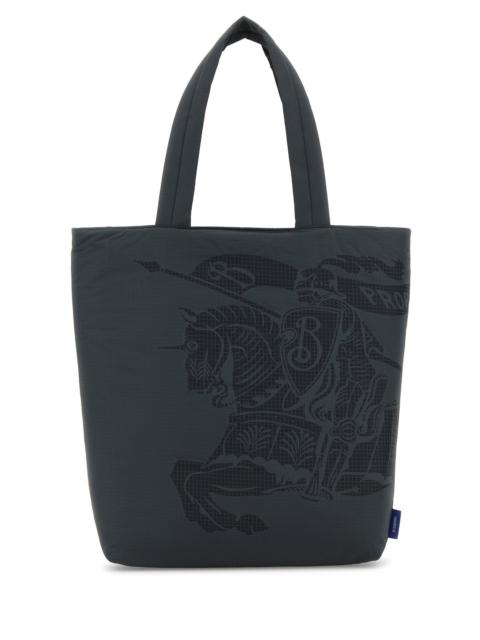 Burberry Charcoal fabric shopping bag