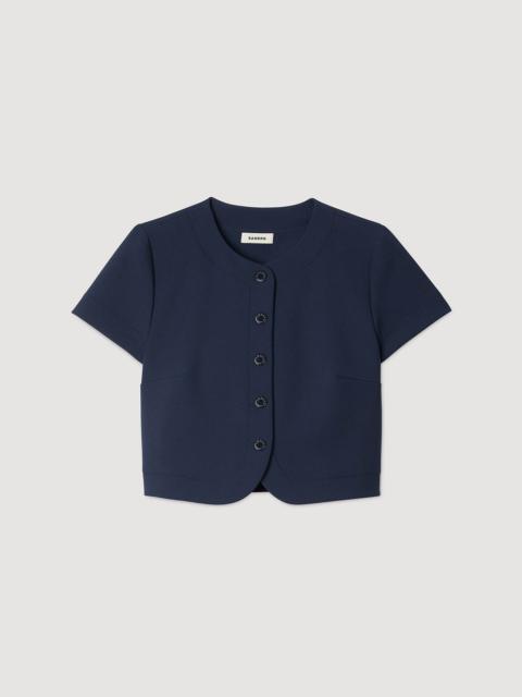 Sandro BUTTONED CROP TOP