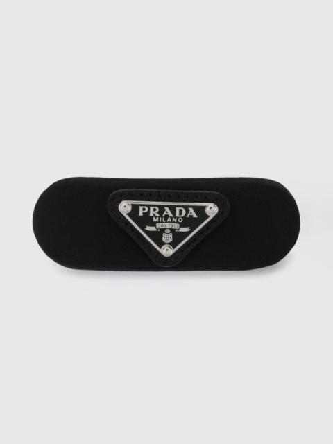 Prada Prada Women Re-Nylon Hair Clip With Triangle Logo Prada