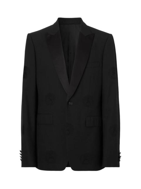 Burberry OAK LEAF CREST JACQUARD TUXEDO JACKET