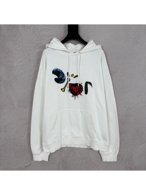 Dior Dior X Travis Scott White Hoodie With Insect Logo