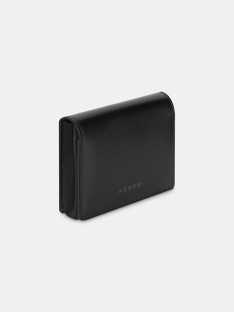 AERON RAYA
Leather flap wallet