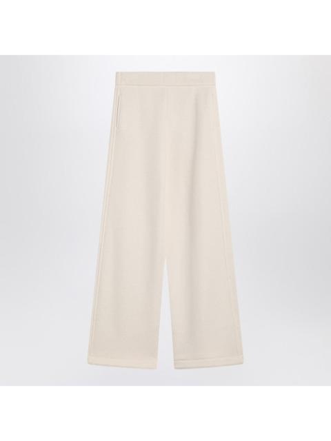 Max Mara White Cotton And Silk Pants Women