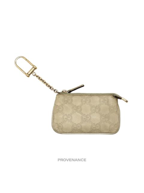 GUCCI Gucci Key Pouch Cles - Cream GG Guccissima Leather