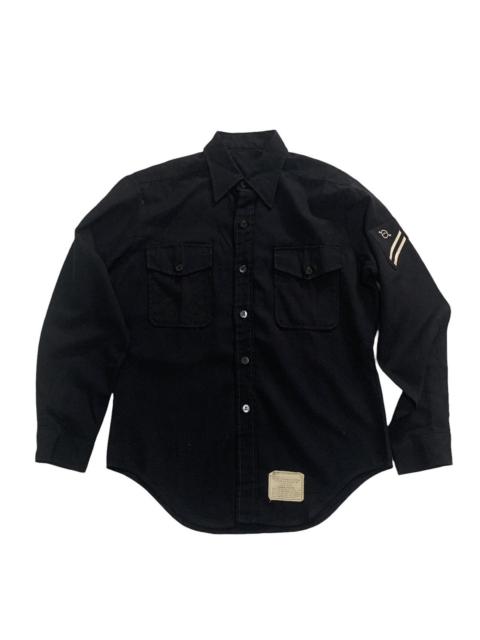 Other Designers Army Of Me - VINTAGE 70s NAVY MAN'S, PLAINE WEAVE BLUE NAVY SHADE SHIRT