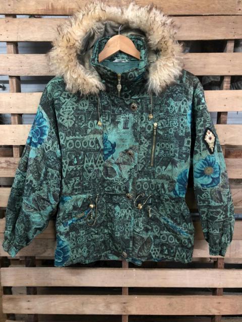 Vintage 90s Yamaha Snowboard Art Design Jacket