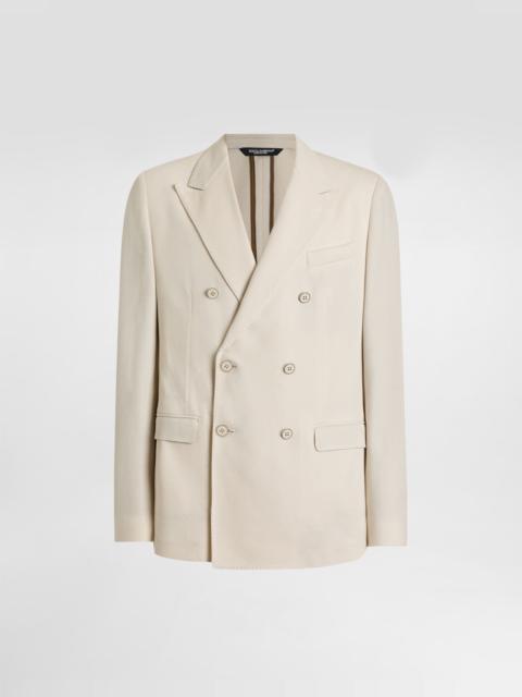 Dolce & Gabbana Double-breasted taormina cotton jersey jacket