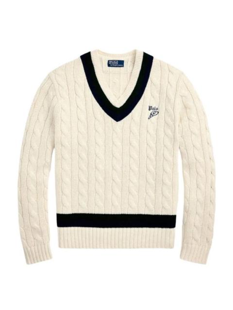 Polo Ralph Lauren Polo Ralph Lauren Cable-Knit Embroidered Cricket Sweater