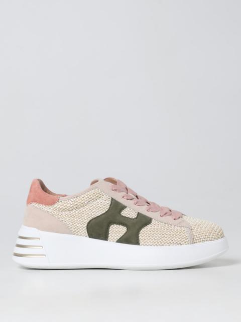 HOGAN Hogan H564 sneakers in woven fabric and suede