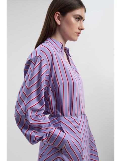 KAREN MILLEN Cotton Stripe Tailored Shirt