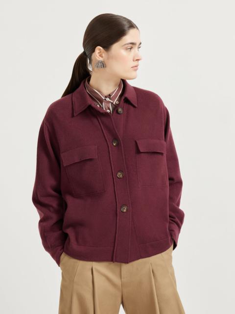 Brunello Cucinelli Virgin wool, cashmere and silk knit shirt