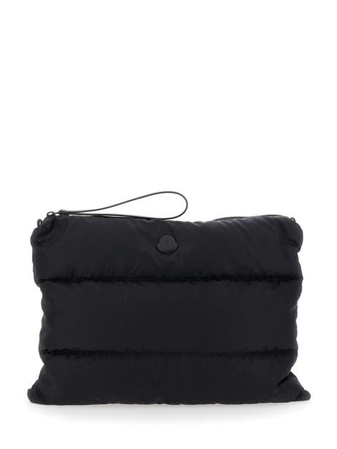 Moncler Moncler Men Laptop Bag 'Caradoc' With Wrist Strap And Logo Patch On The Front In Black Tech Fabric F