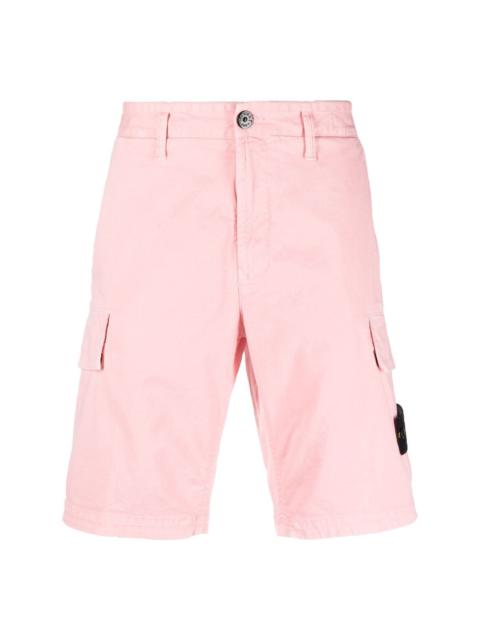 Stone Island logo-patch cotton Bermuda shorts
