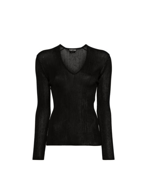 TOM FORD Tom Ford Sheer Fine-Ribbed Top Women