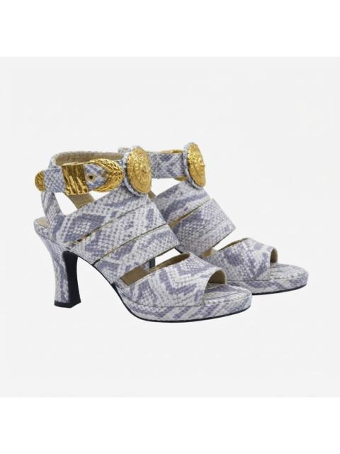 VERSACE Vintage Gianni Versace Snakeskin Embossed Sandals