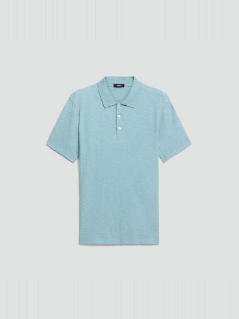 Theory Bron Polo Shirt in Cosmos Slub Cotton
