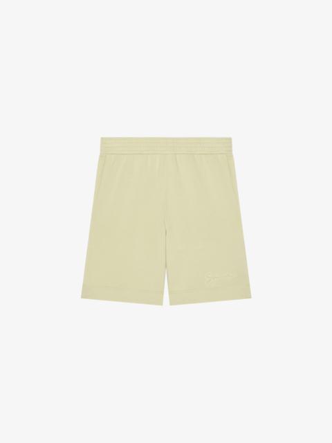 Givenchy BERMUDA SHORTS IN FLEECE WITH GIVENCHY SIGNATURE