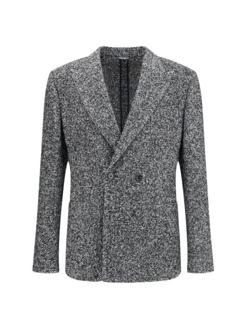 Dolce & Gabbana Dolce & Gabbana Men Portofino Double-Breasted Jacket With Chevron Pattern