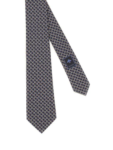 GUCCI Gucci Men Silk Jacquard Tie With Clamp