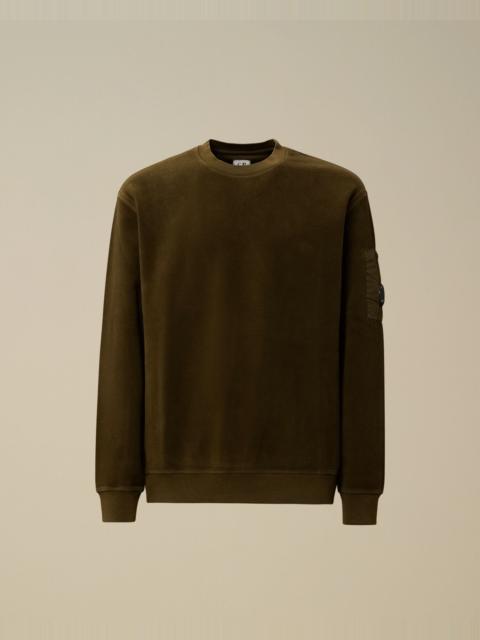 C.P. Company Brushed Emerized Diagonal Fleece Crewneck Sweatshirt