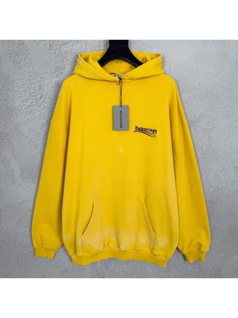 BALENCIAGA Balenciaga Micro Logo Embroidered Hooded Sweater