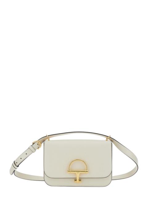GUCCI Gucci Women 'Siena Small' White Shoulder Bag With Claw On The Front In Leather Woman