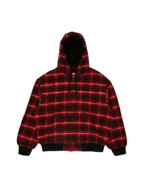 Supreme Supreme Plaid Wool Hooded Work Jacket 'Red'