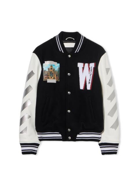 Off-White Wo Soundsystem Varsity Jacket