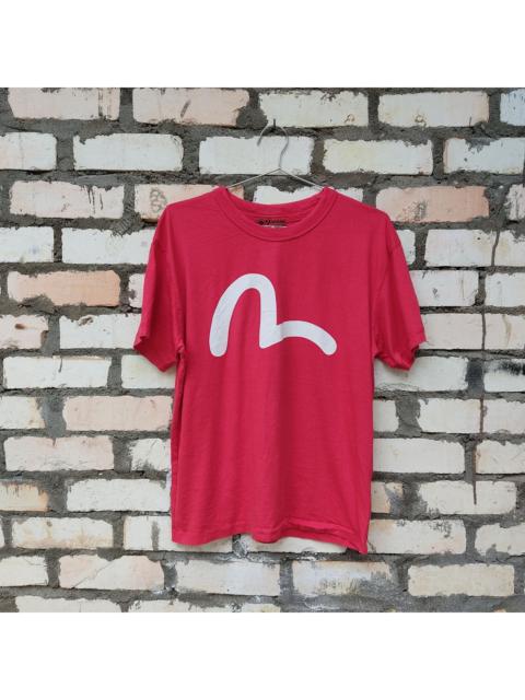 EVISU Evisu Big Logo Red T-shirts Backhit Graphics
