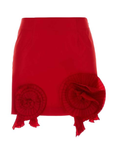 Blumarine Blumarine Women Red Taffeta Mini Skirt