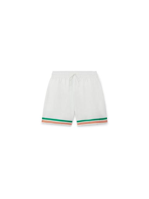 CASABLANCA Tennis Club Icon Silk Shorts