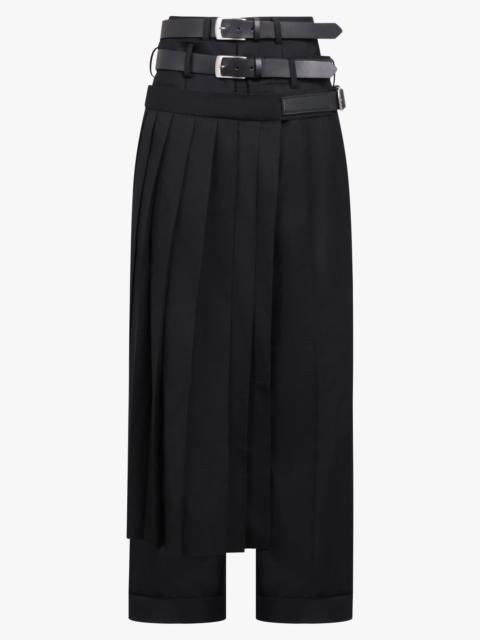 Junya Watanabe BUCKLE DETAIL CROSS OVER PLEAT PANEL PANT | BLACK