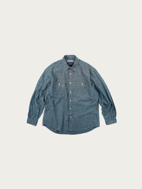 FrizmWORKS Kuroki Chambray Work Shirt - Washed Blue