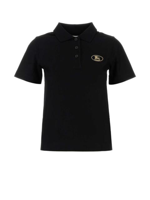 Burberry Women Black Piquet Polo Shirt