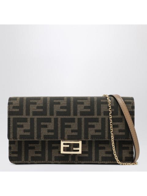 FENDI Fendi Wallet On Chain Baguette Wallet In Brown Ff Fabric Women