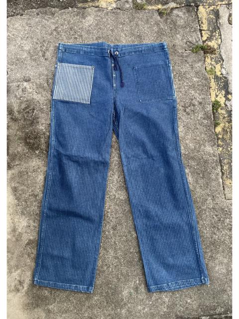 Other Designers Vintage - Vintage Baggy Indigo Drawstring Stretchable Reversible Pants