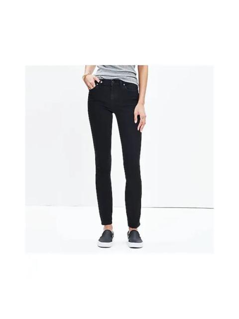 Other Designers Madewell 9" High Rise Skinny Jeans in Black Frost Premium Cotton Denim Black 30