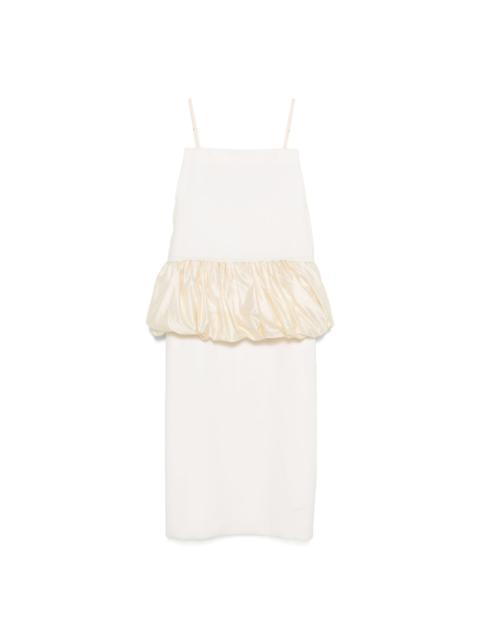 ruffled silk dress